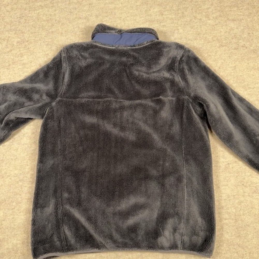 LL Bean Hi-Pile Fleece Pullover 1/4 Snap Jacket Womens Medium Gray Style 505112 - Picture 6 of 13